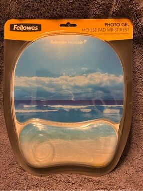 Fellowes Photo Gel Mouse Pad Wrist Rest - Ocean Print